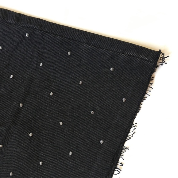 Madewell Metallic Dot Denim A-Line Mini Skirt Size 25 NWT - Picture 6 of 11